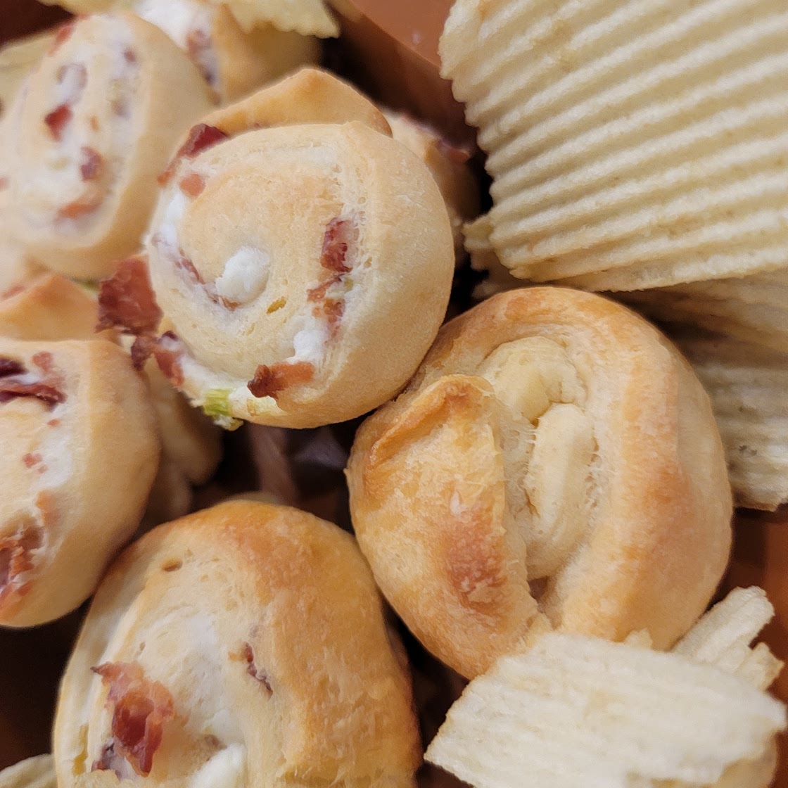 Tailgating Time Bacon and cream cheese Pinwheels