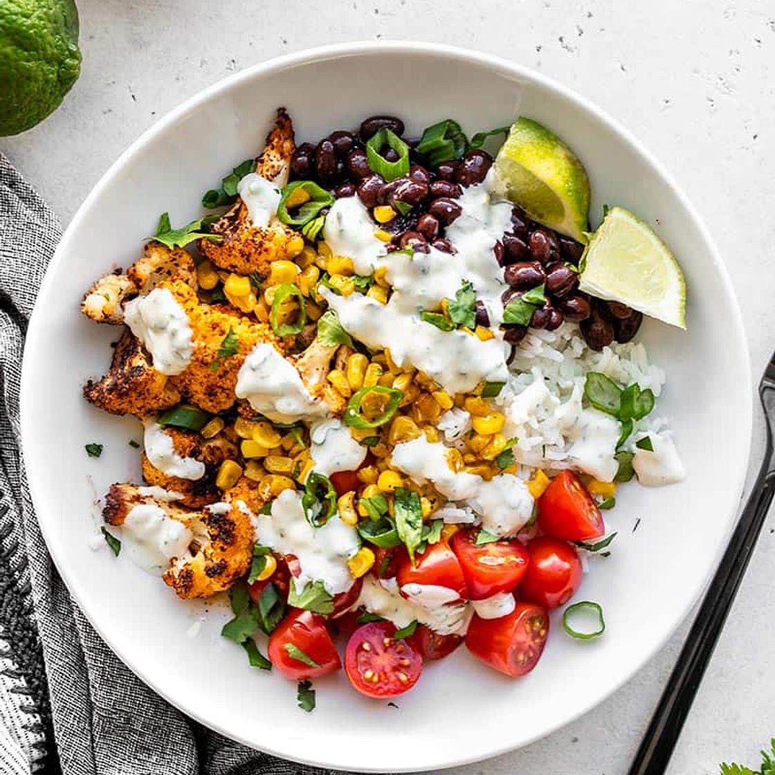 Roasted Cauliflower Taco Bowls