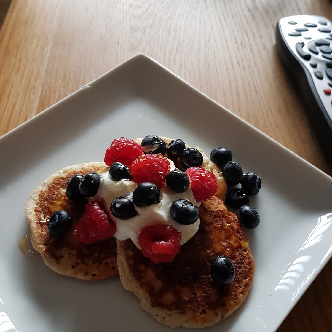 Healthy Blueberry Pancakes with Buttermilk