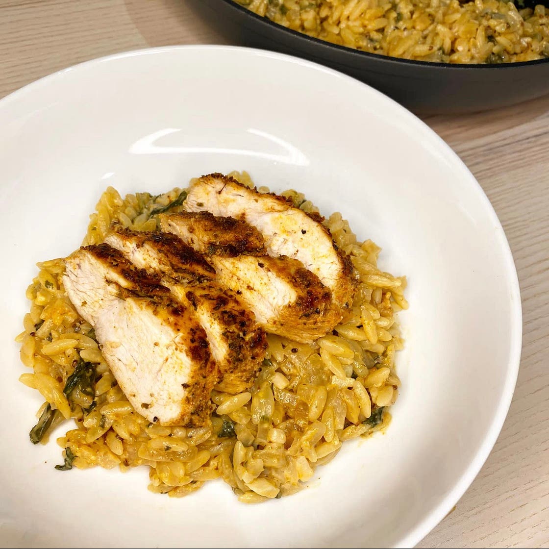One Pan Chicken Orzo