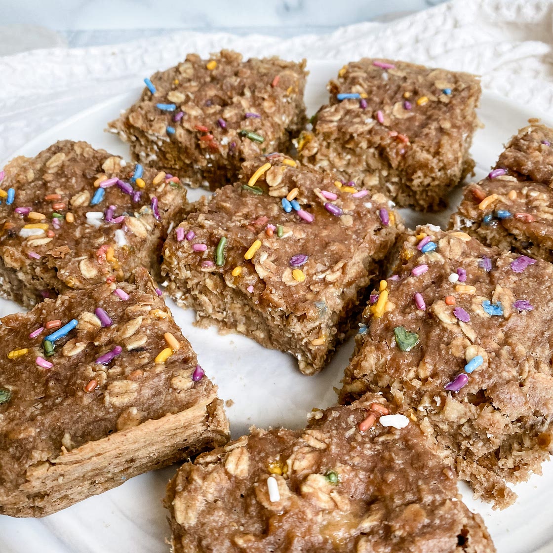Birthday Cake Oat Bars Vegan