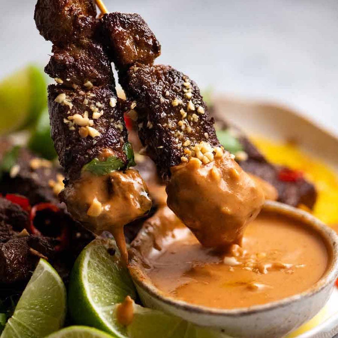 Beef Satay with Thai Peanut Sauce