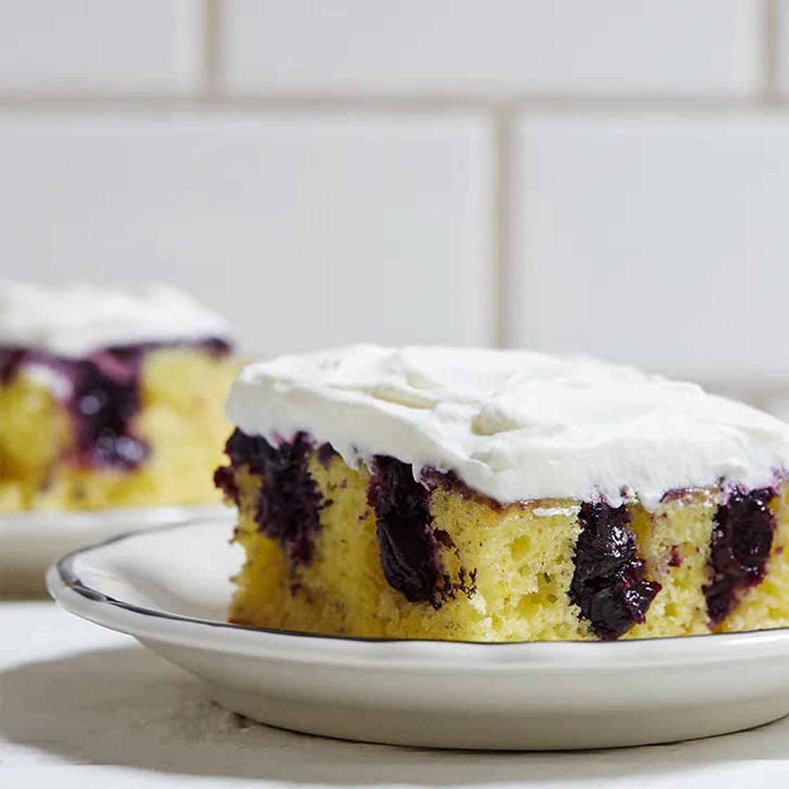 Blueberry “Poke” Box Cake