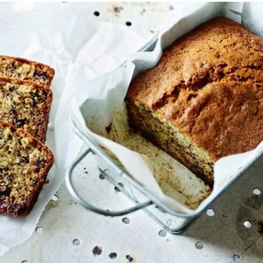 Banana bread loaf cake