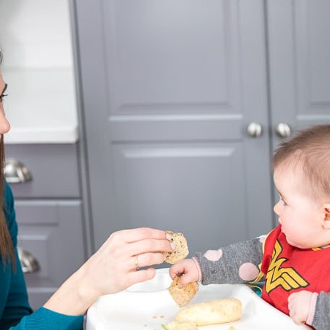Banana muffins with infant Cereal for Baby-Led Weaning