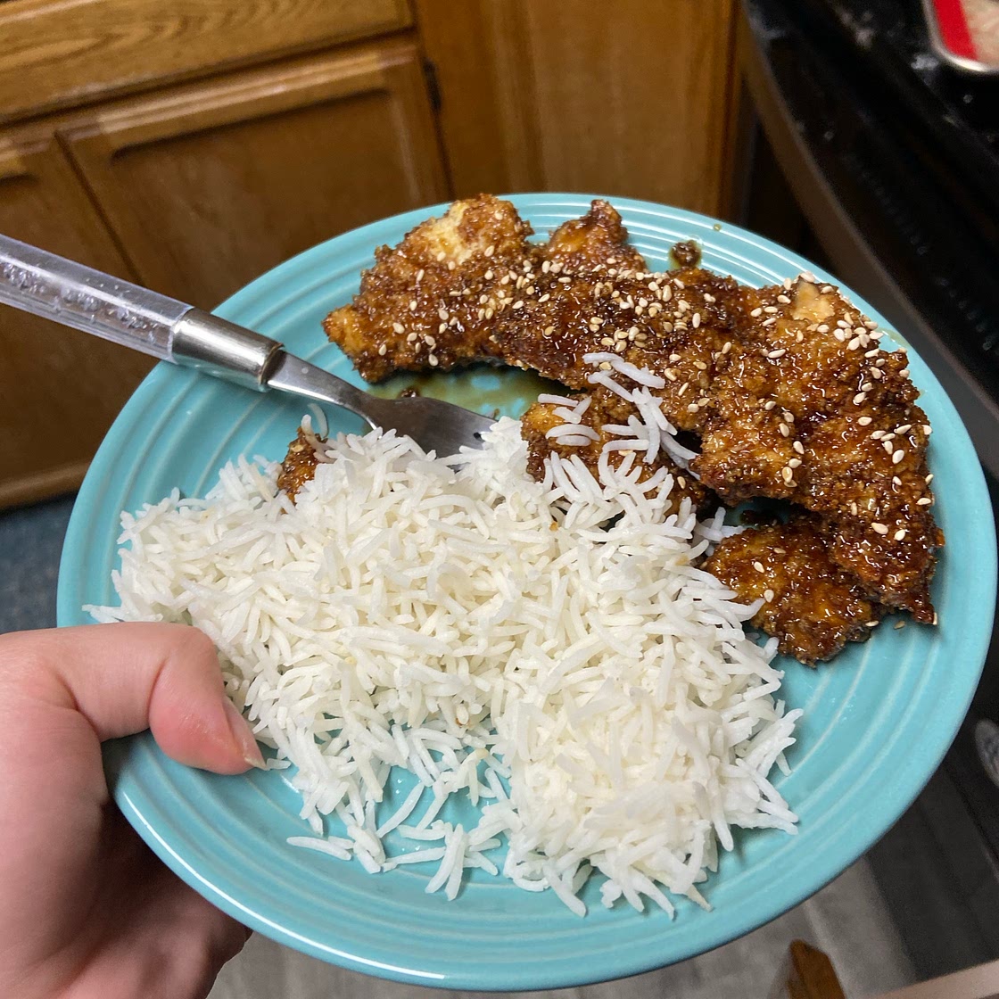 Crispy Baked Sesame Chicken