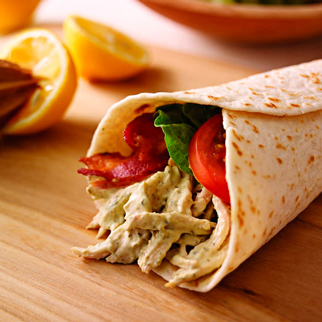 Pesto Chicken Club Wrap