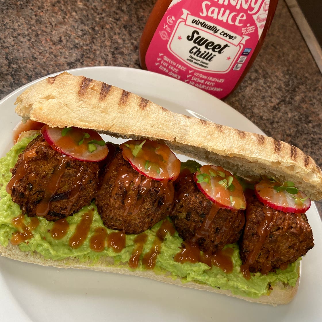 Falafel Avocado Panini