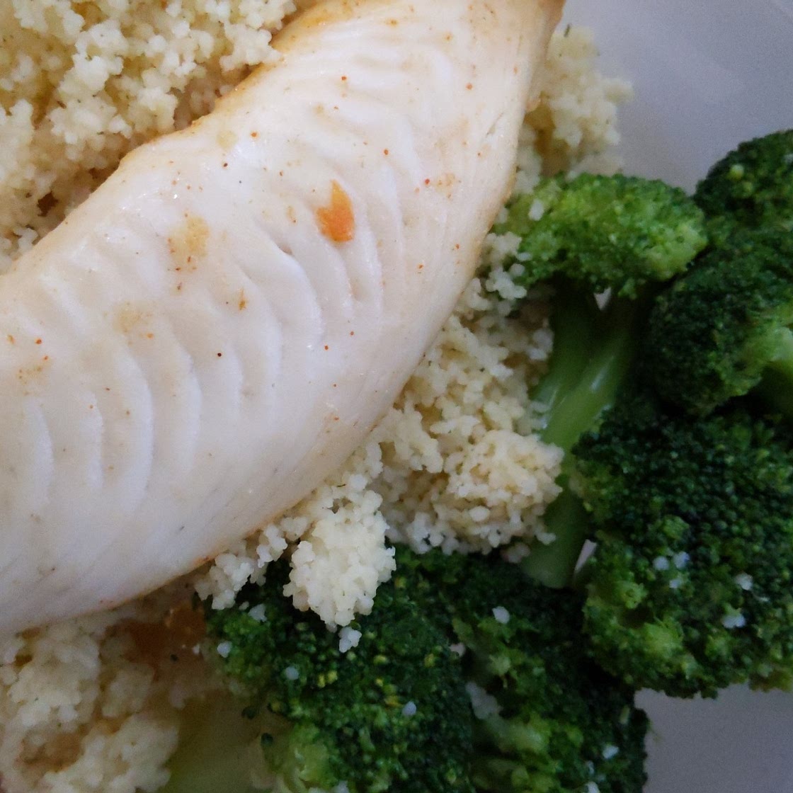 Sweet and Spicy Tilapia over Couscous with Green Beans - NMTG | Deliciously Healthy Meal Planning Service