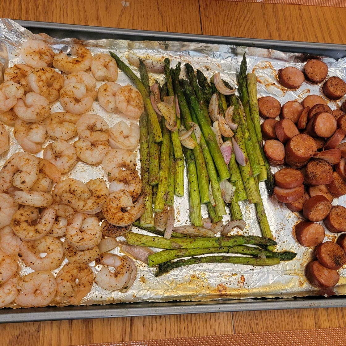 Old Bay Shrimp and Sausage Sheet Pan Dinner