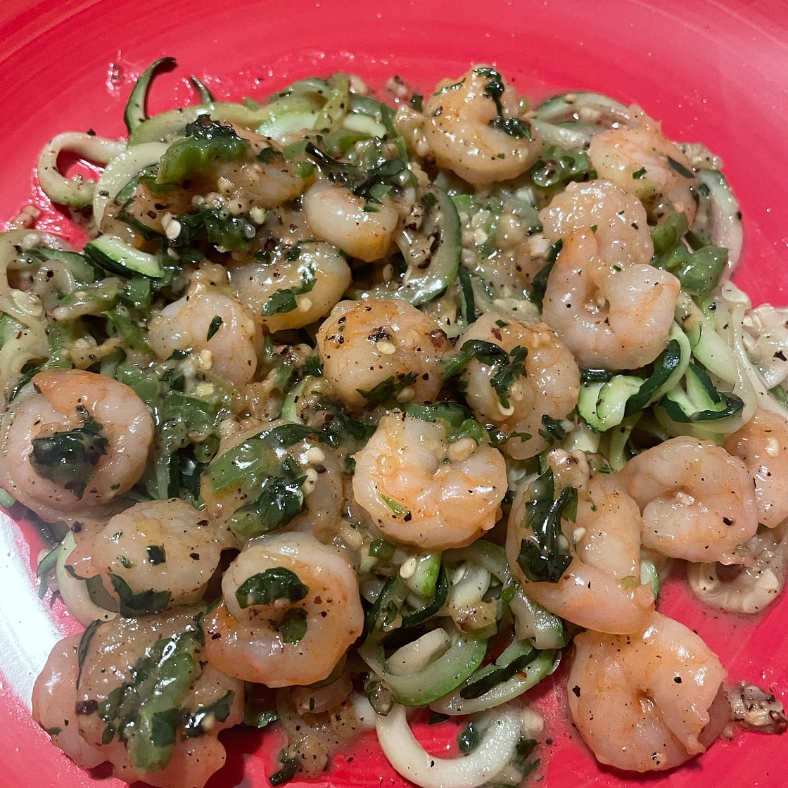 Garlic Butter Shrimp Zucchini Noodles