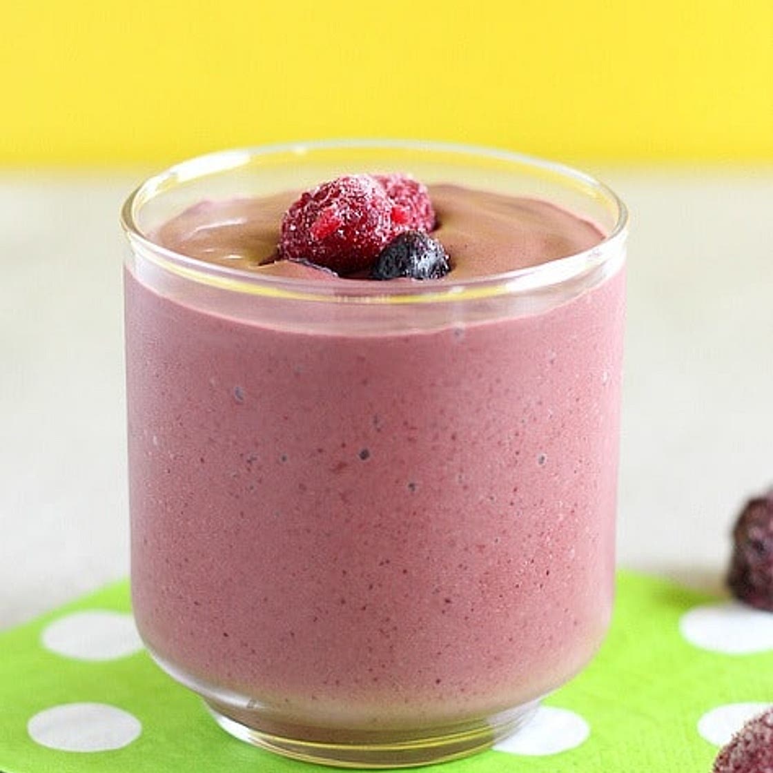 Chocolate Almond Butter Berry Smoothie
