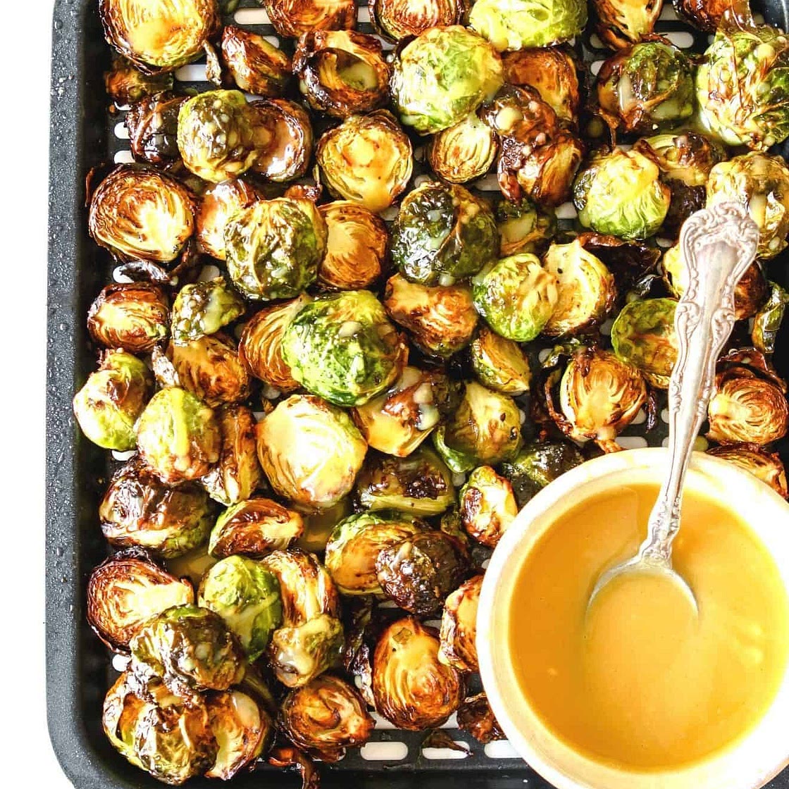 15+ Air Fryer Recipes, including Crispy Air Fryer Brussels Sprouts