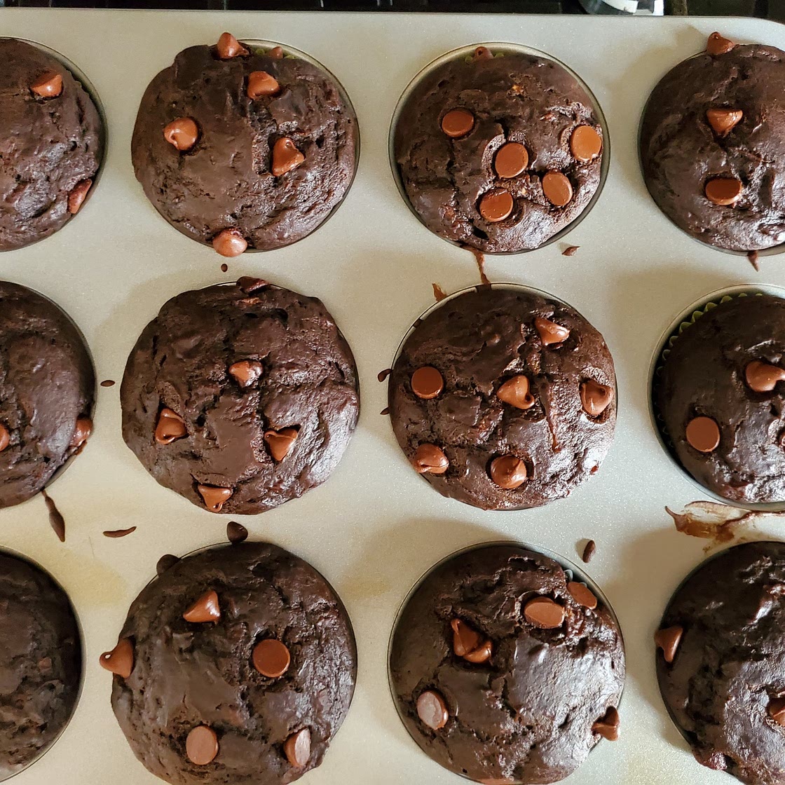 Zucchini Chocolate Muffins