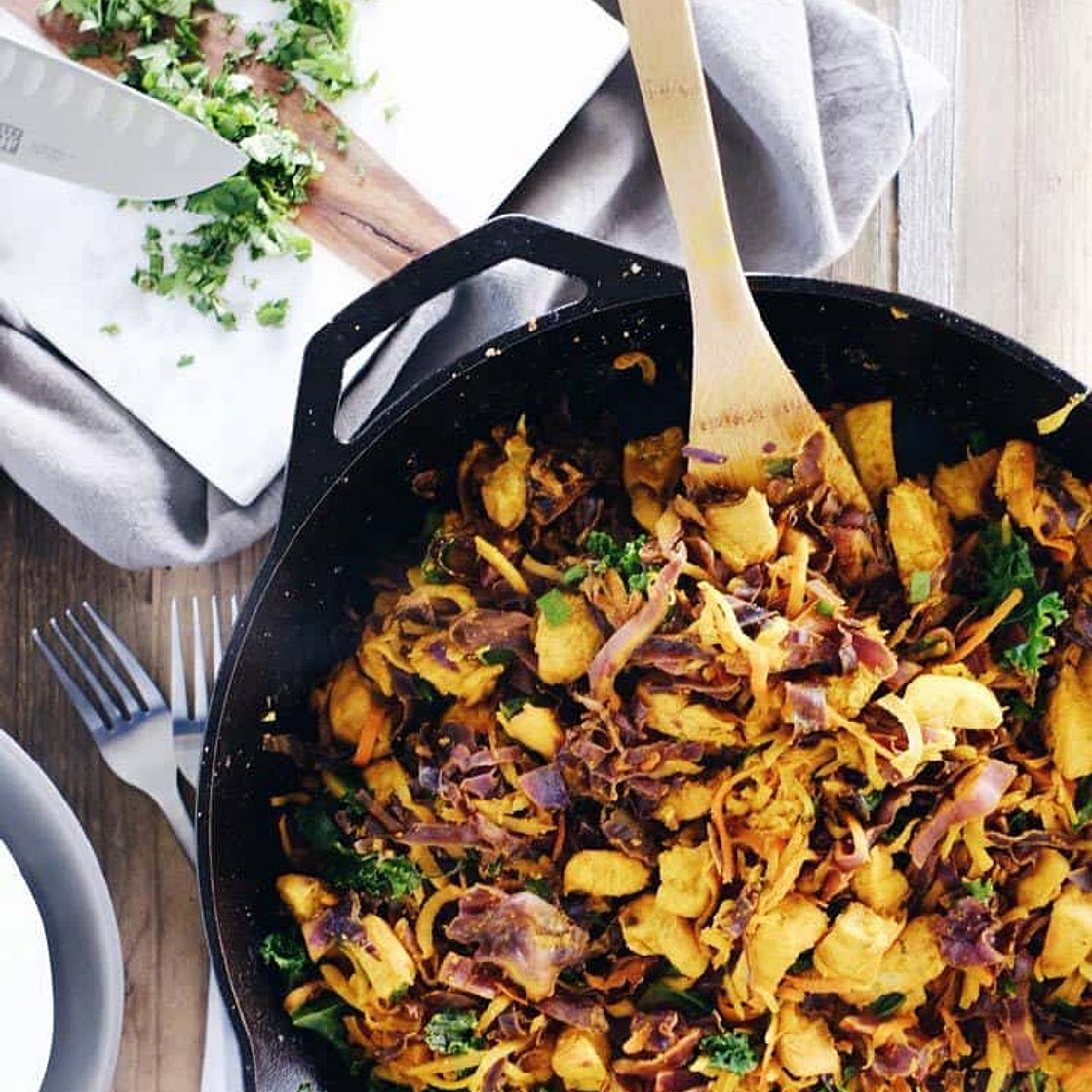 One Pan Turmeric Chicken Skillet