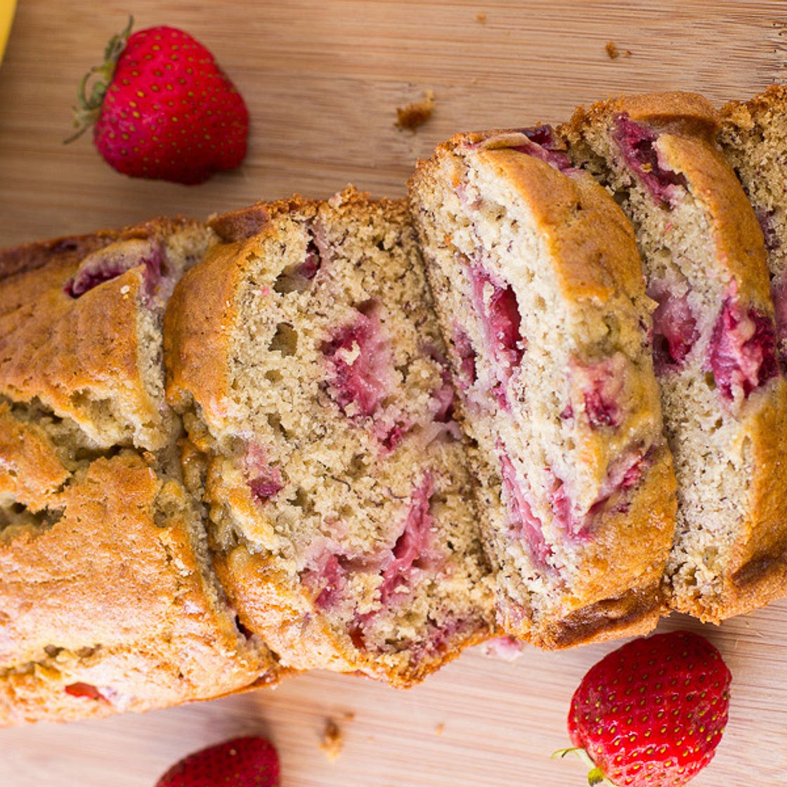 Pain aux fraises et bananes