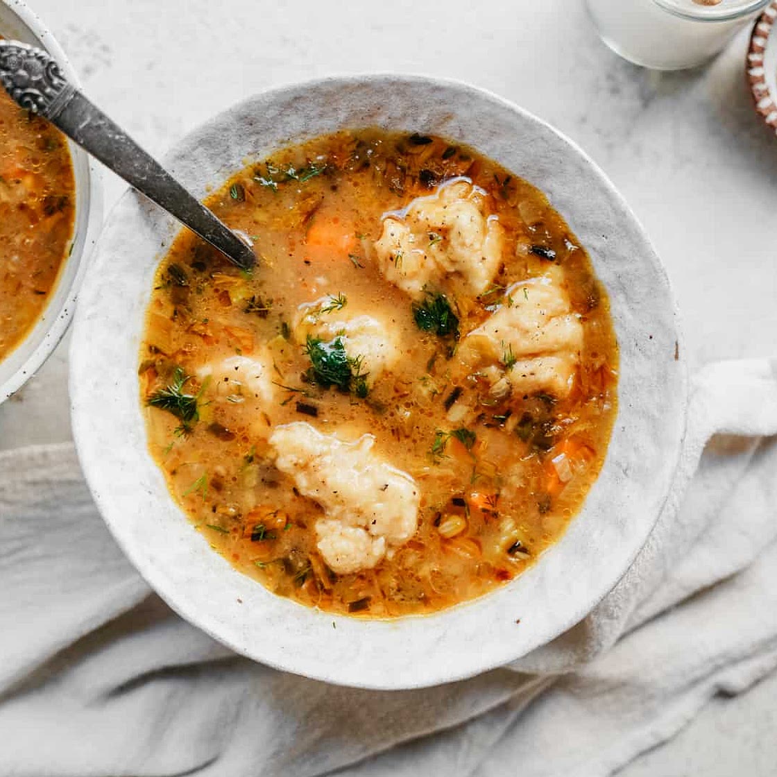 Vegetable Soup with Vegan Dumplings