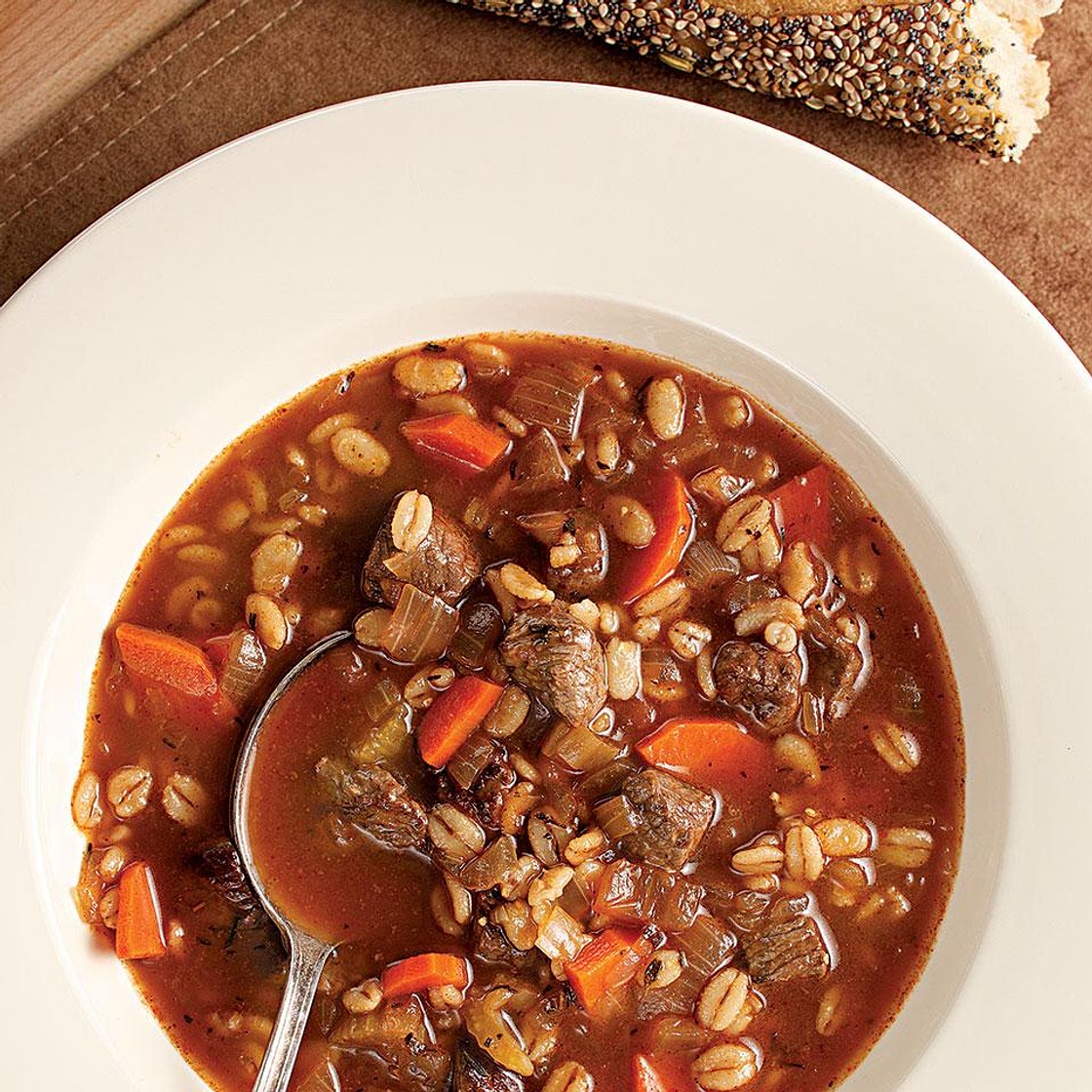 Quick Beef & Barley Soup