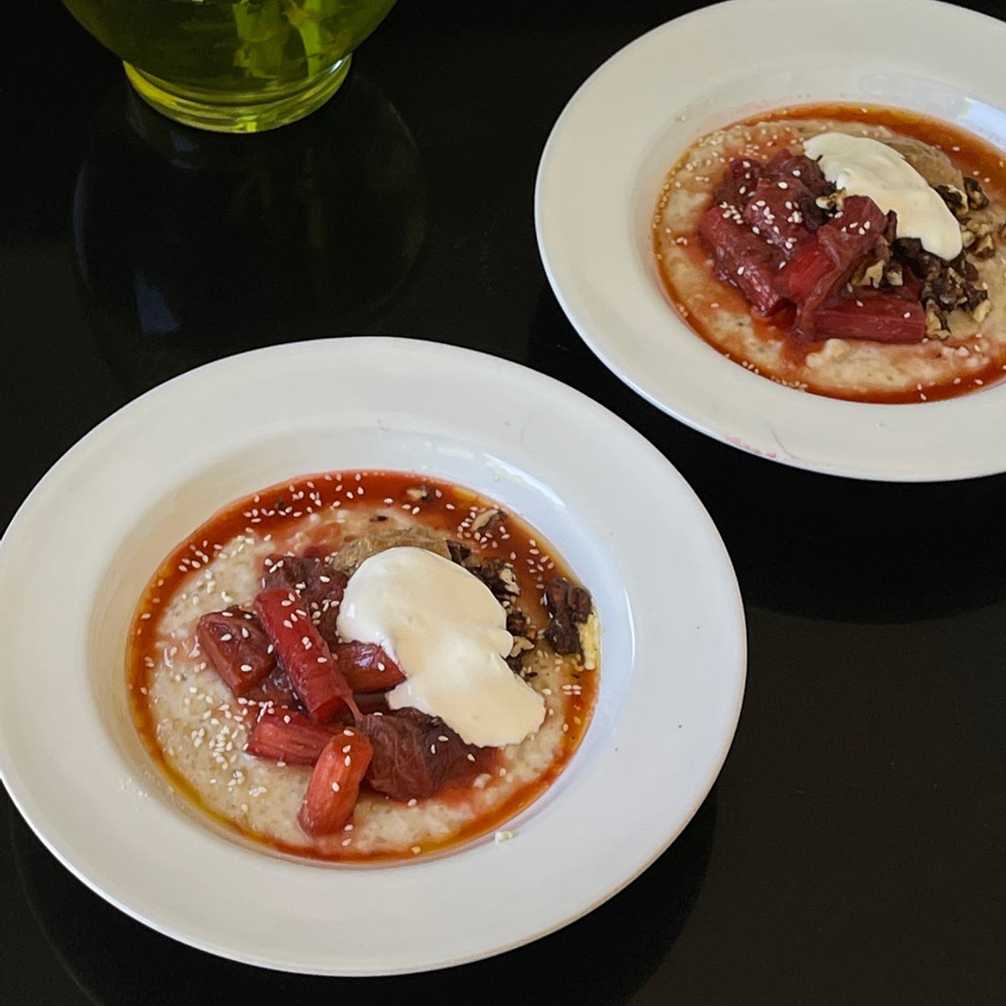 Spiced Rhubarb Porridge