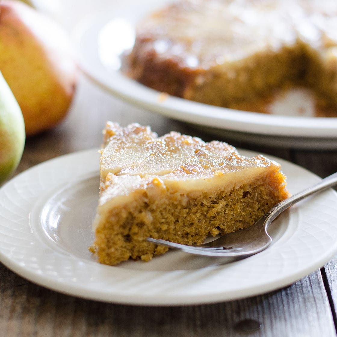Spiced Pear Upside Down Cake