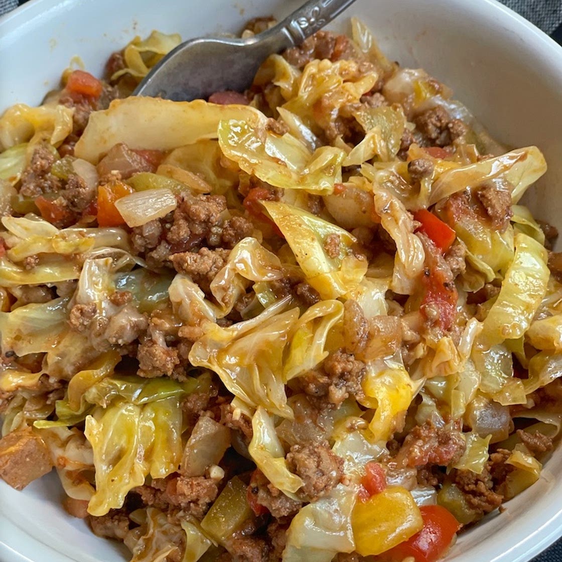 Cabbage Roll Skillet (Easy Keto Ground Beef Dinner Recipe)