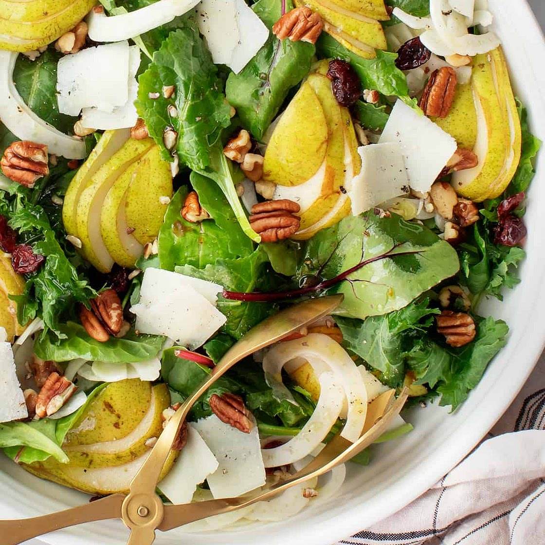 Pear Salad with Balsamic and Walnuts
