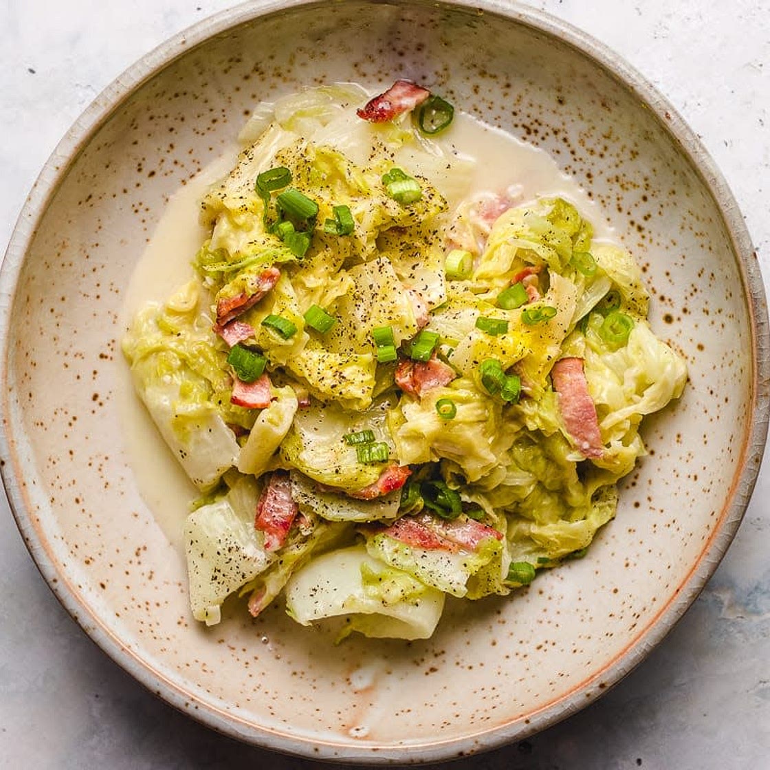 Creamed Cabbage with Chorizo