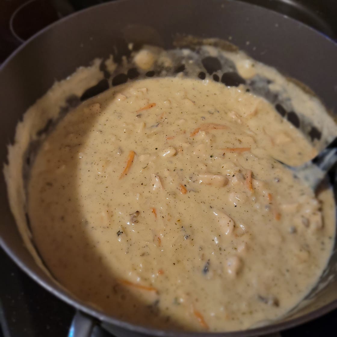 Copy-Cat Panera Cream of Chicken and Wild Rice Soup
