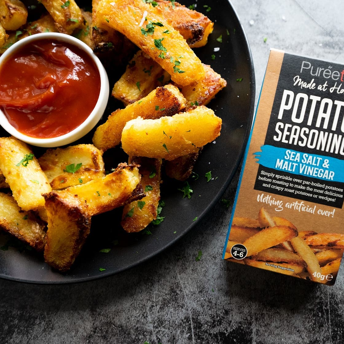 Sea Salt & Malt Vinegar Chunky Chips by Pureety