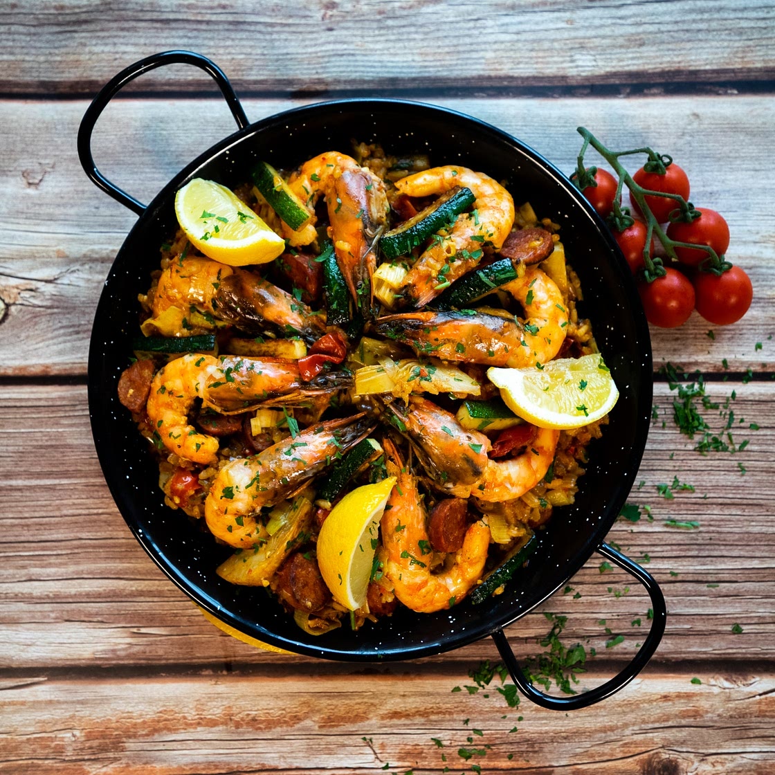Leek, Artichoke & Prawn Paella by Pureety