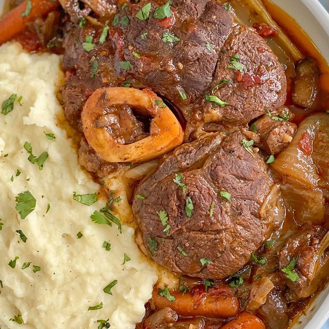 Braised beef shanks