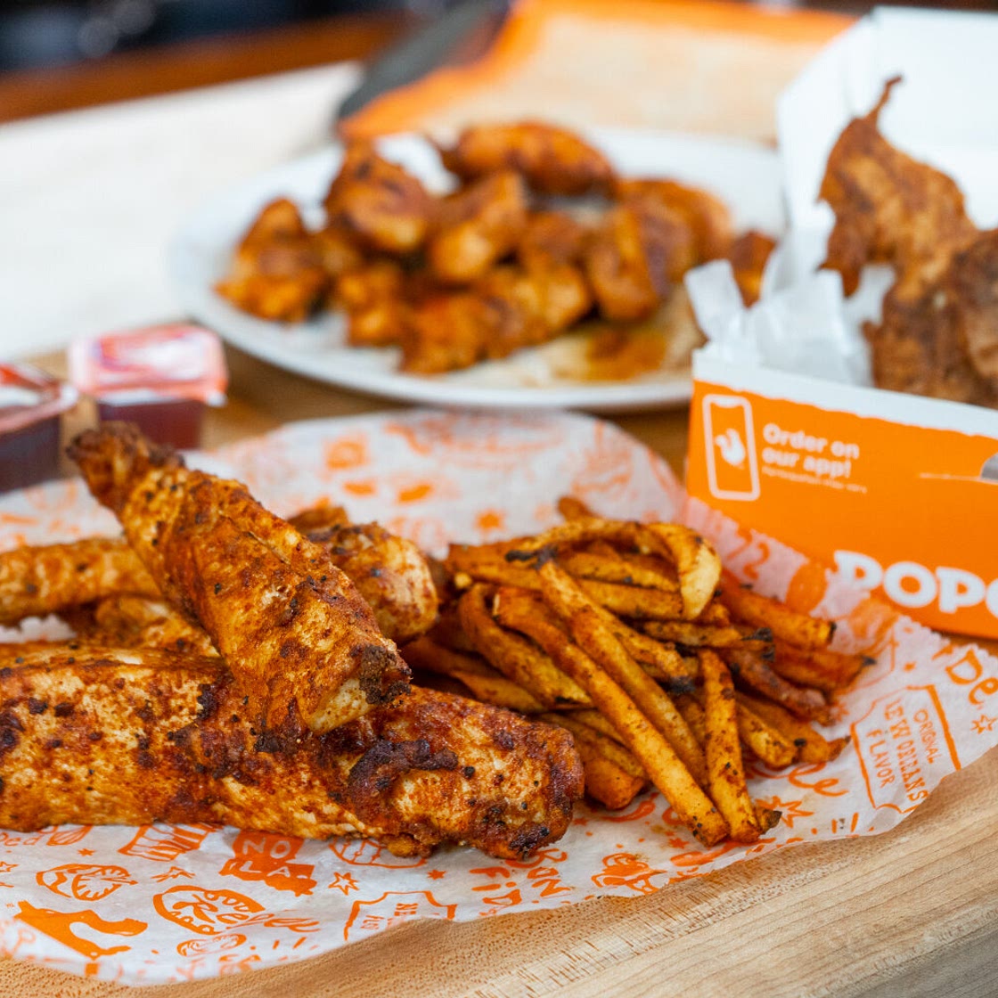 Popeyes Blackened Chicken Tenders and Fries — Low Carb Love™