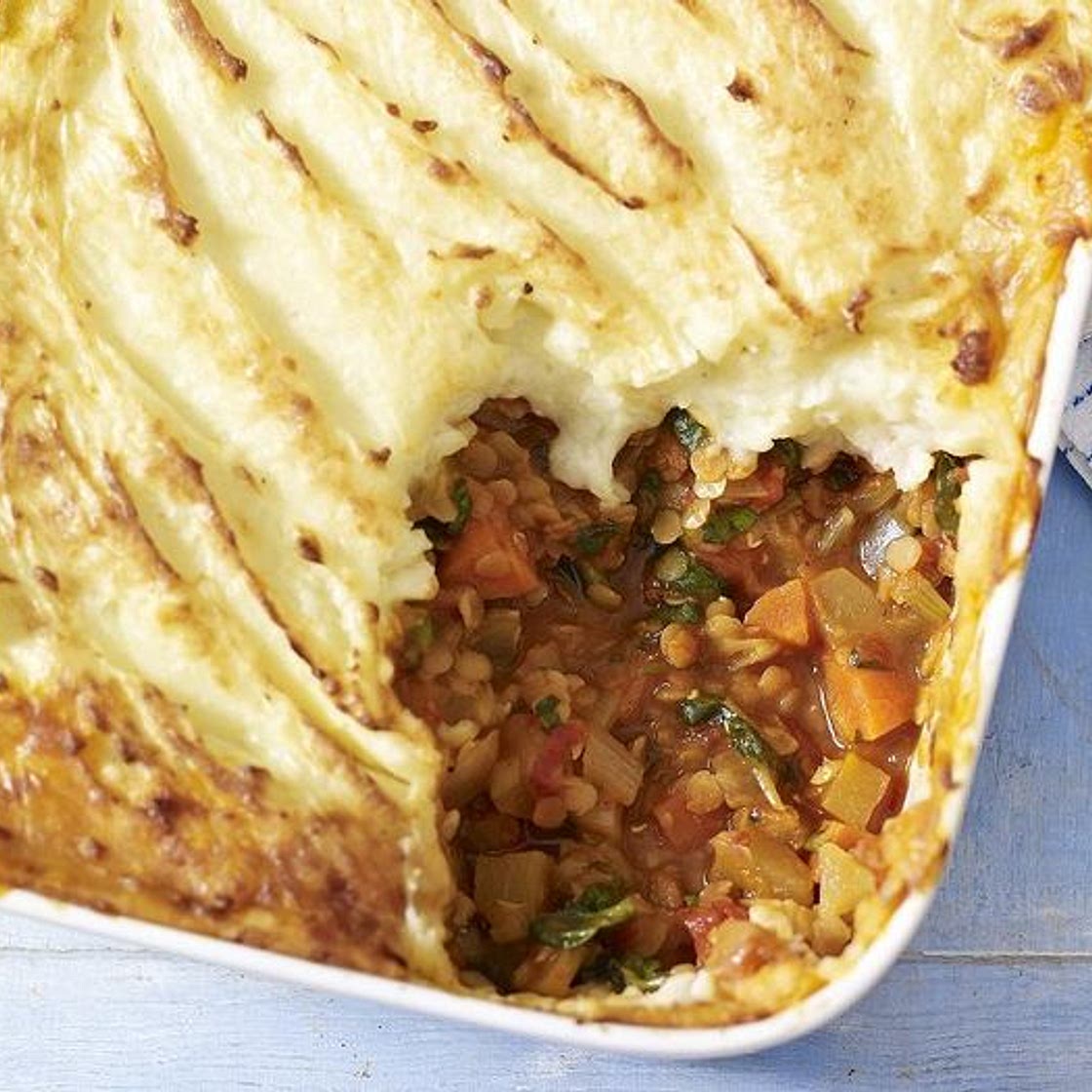 Vegetable and Lentil Cottage Pie