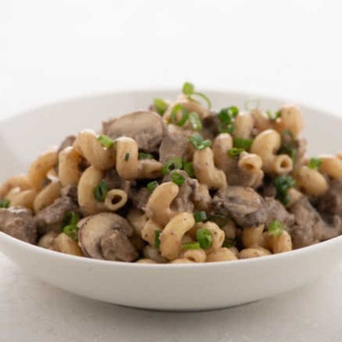 Mushroom and Swiss Beef Cavatappi