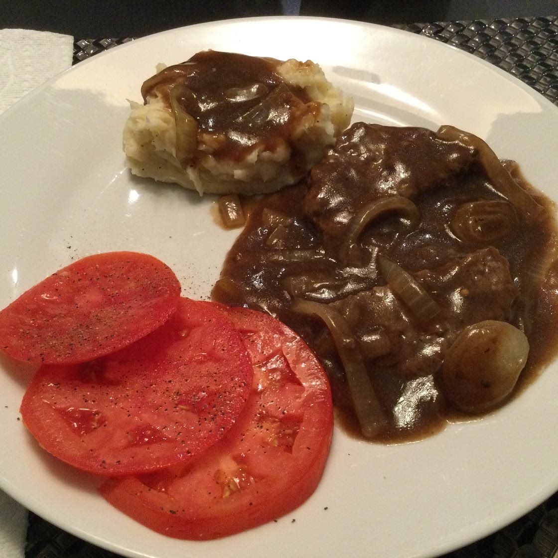 Steak à l’oignon