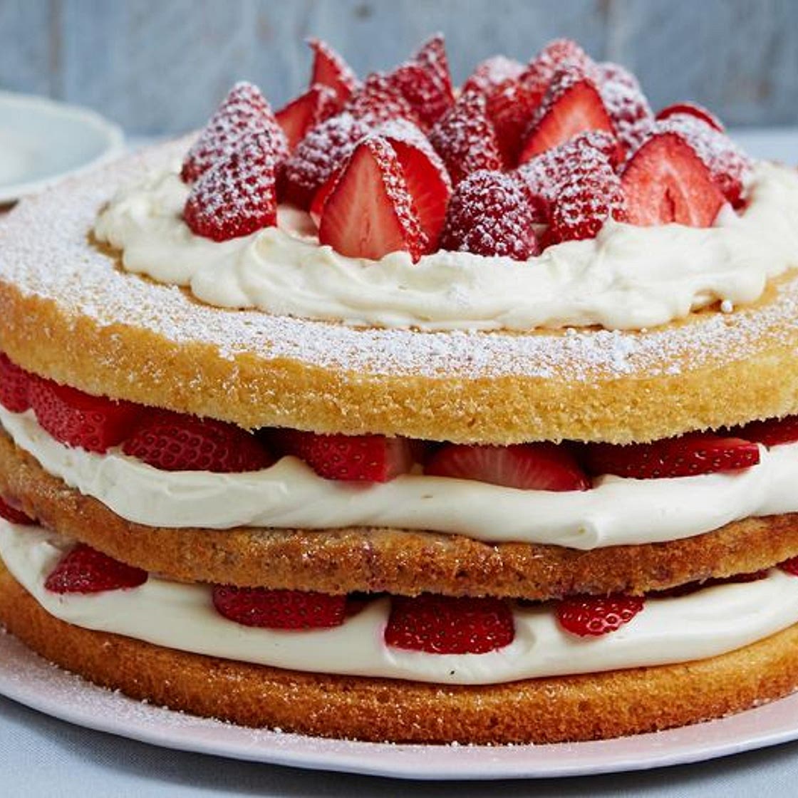 Triple-layer berry Victoria sponge