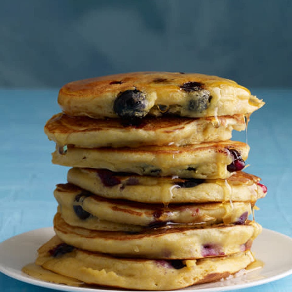 Corny Banana-Blueberry Pancakes