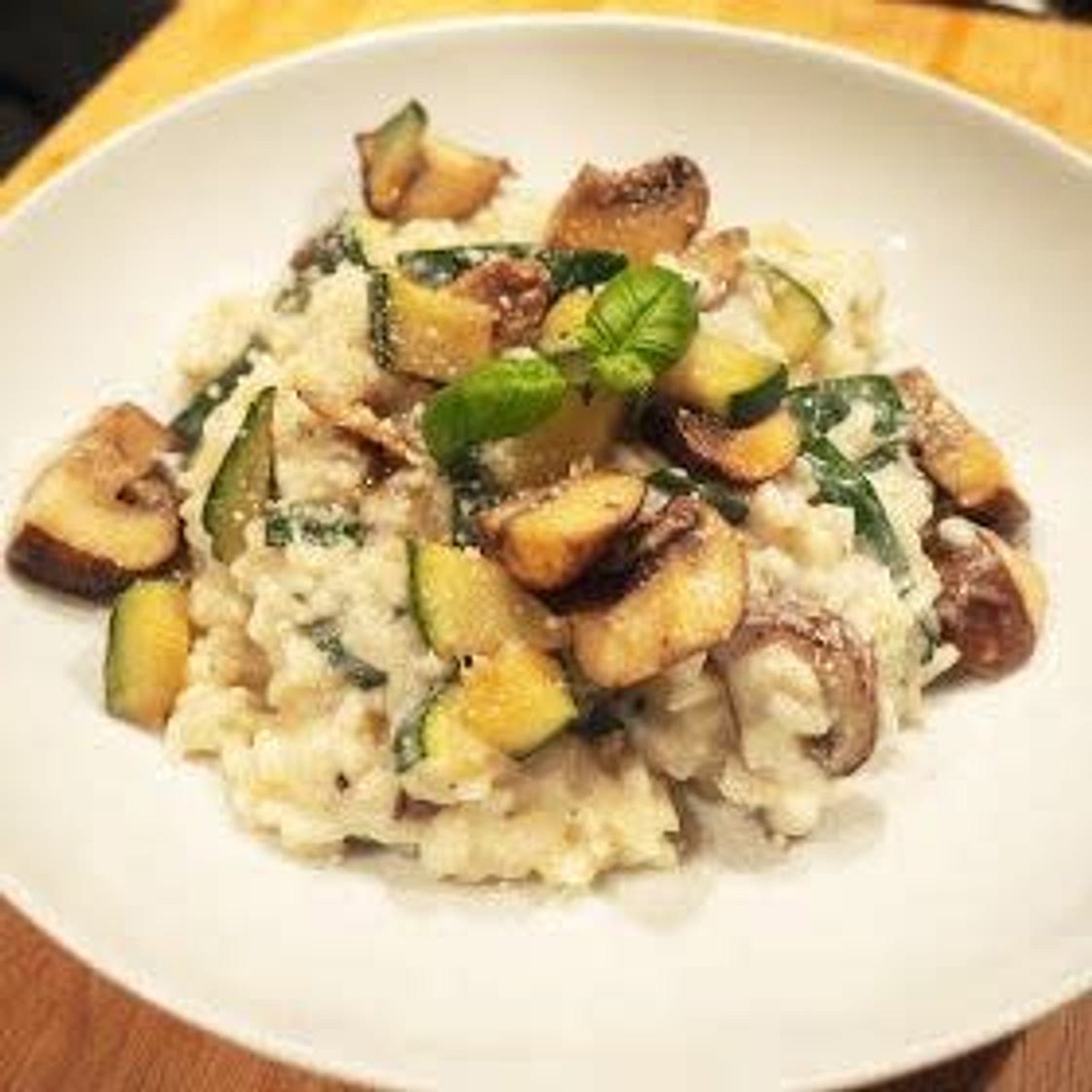 Risotto courgettes champignons
