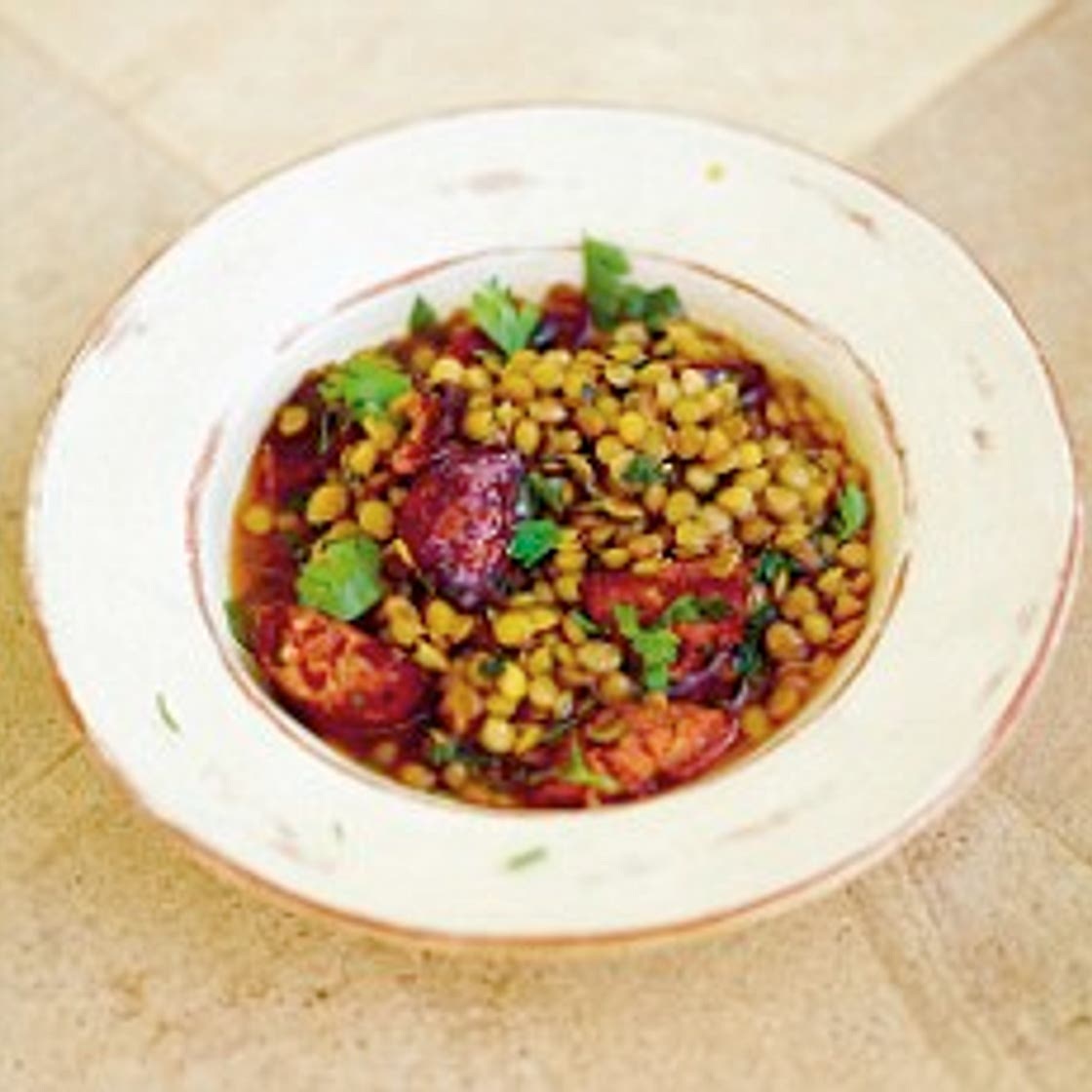 Jamie Oliver's Spanish Fried Chorizo and Lentils