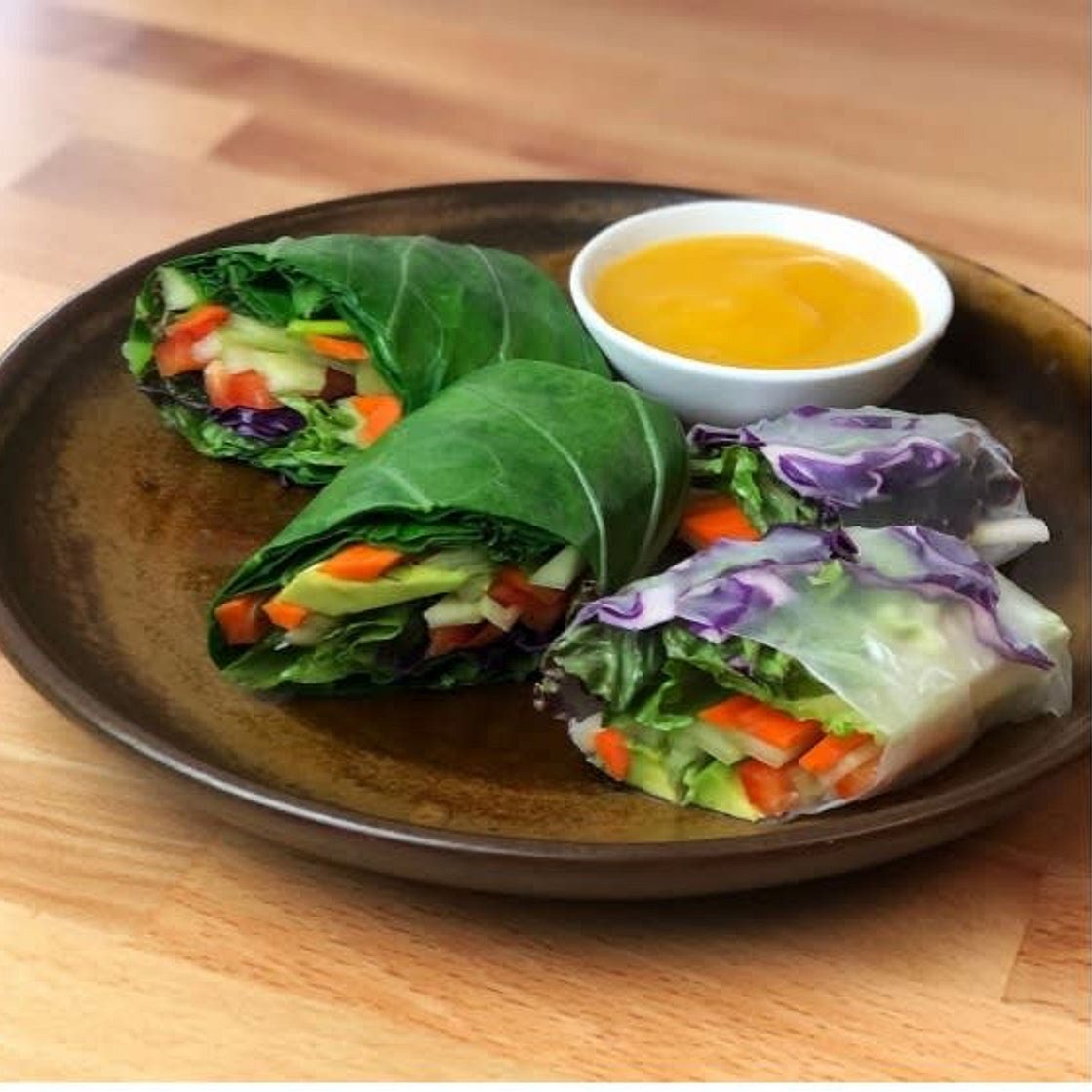 Summer Roll with Mango dipping sauce