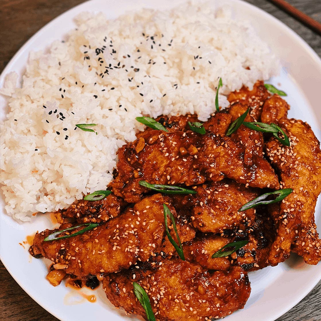 Spicy Honey Garlic Chicken Tenders (20 Minutes!) - Tiffy Cooks