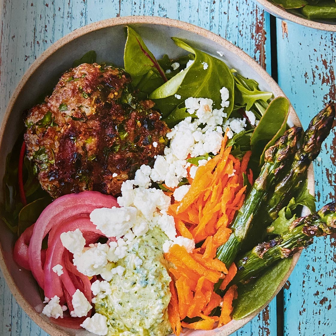 Burger salad bowl 