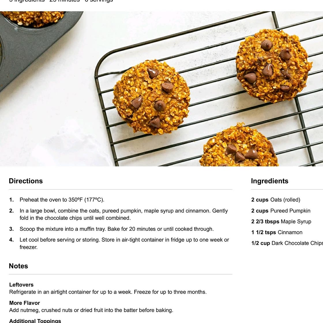 KLT  Chocolate  Chip  Pumpkin  Oat  Muffins