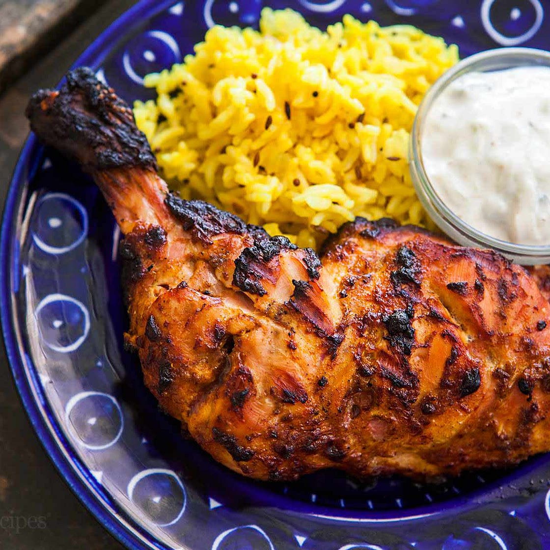 Tandoori Chicken with Cucumber Salad