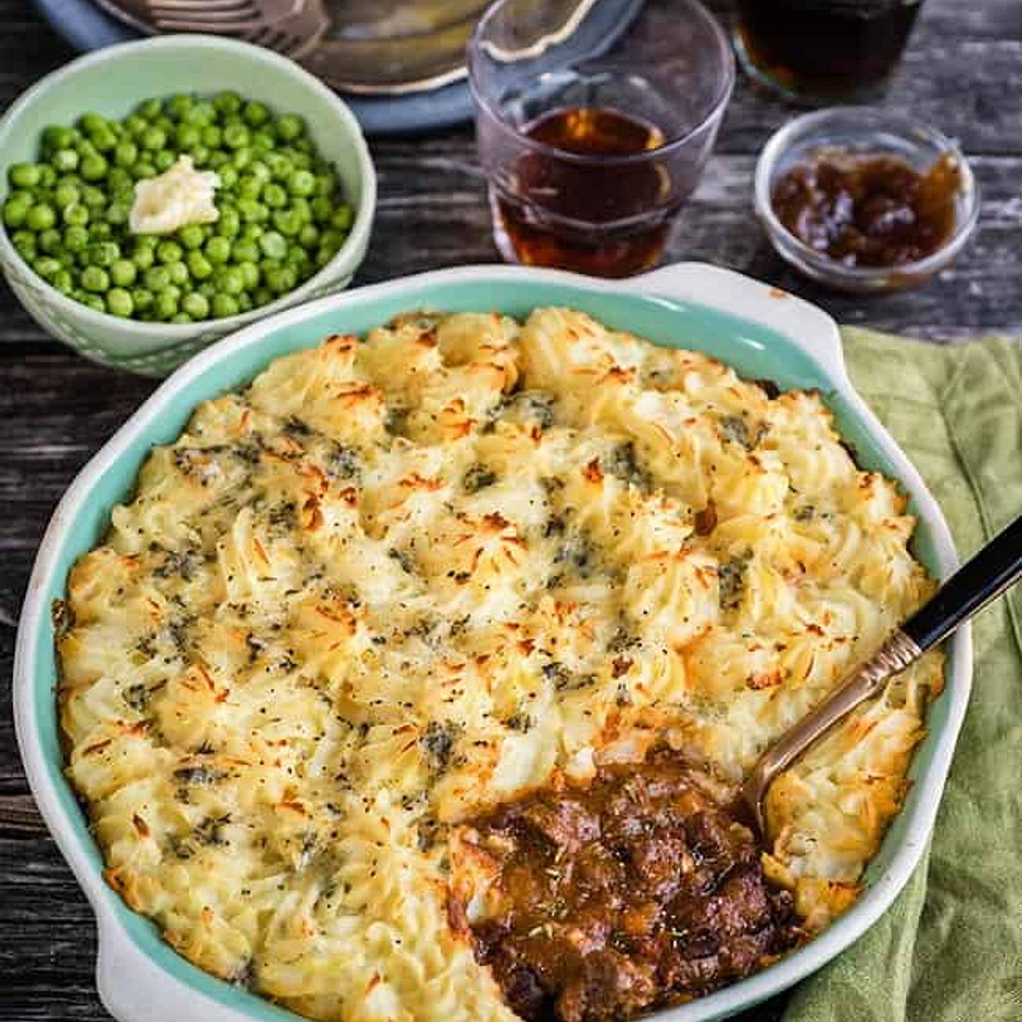 Cottage pie with Stilton Mash