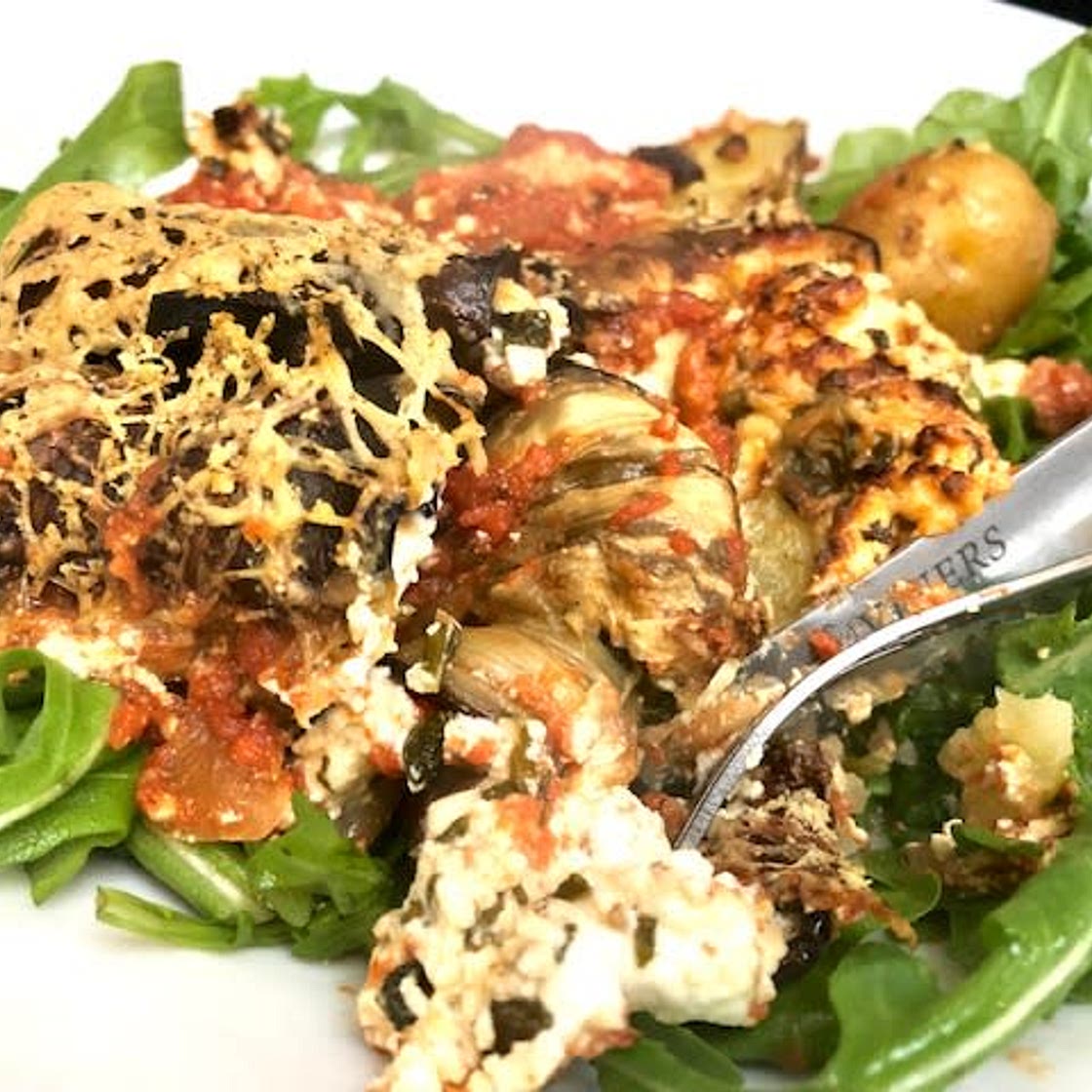 Aubergine and Cheese Heaven