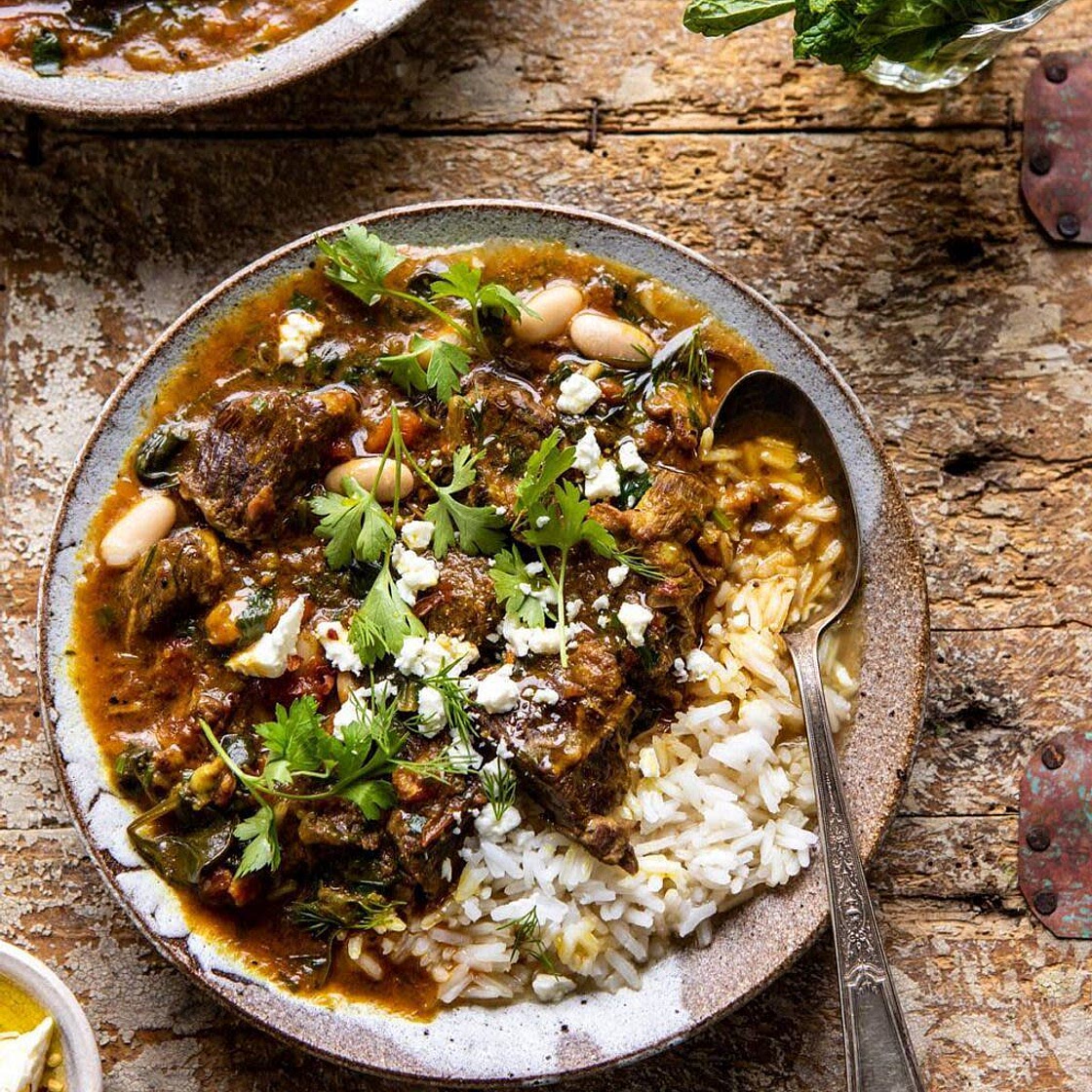 Persian Inspired Herb and Beef Stew