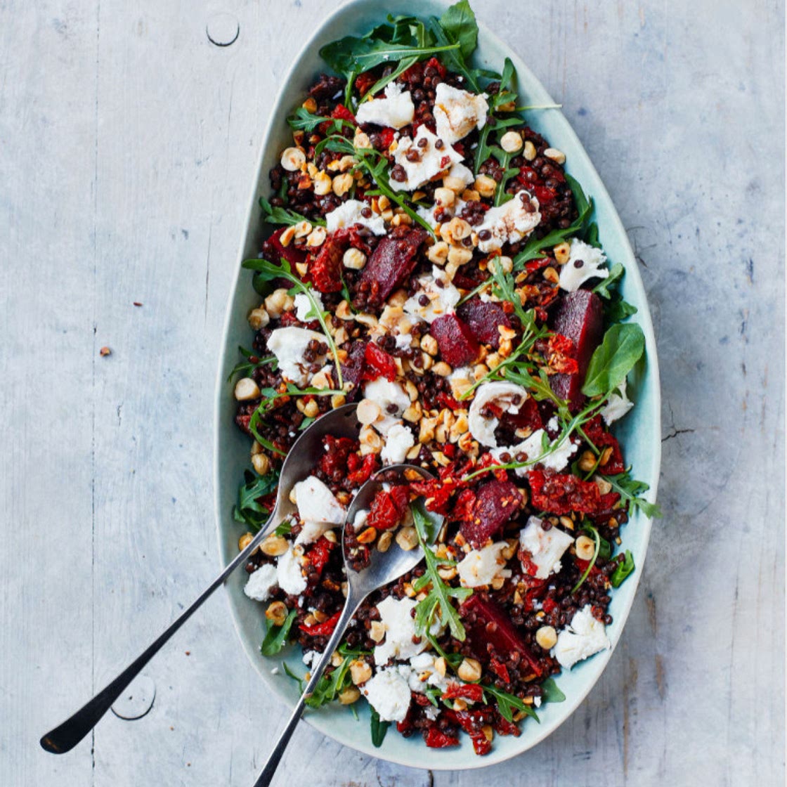 Beetroot, Lentil & Goat's Cheese Salad