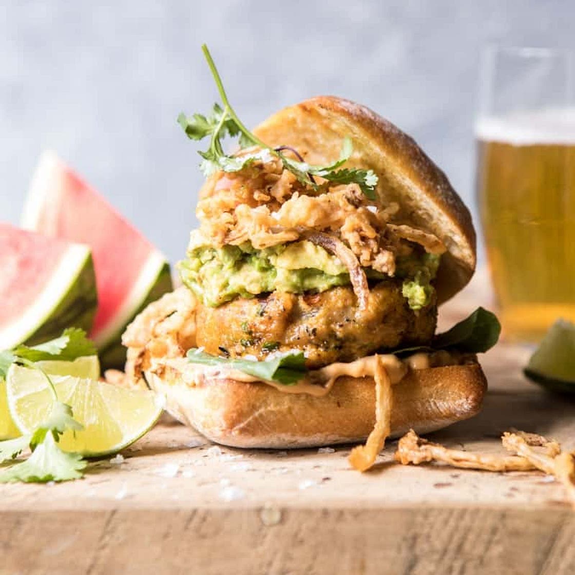 Jalapeño Cheddar Guacamole Turkey Burger