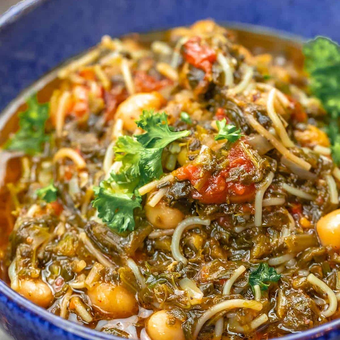 Mediterranean Spinach Chickpea Stew